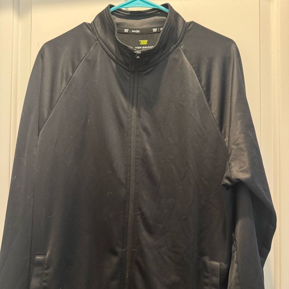 tek gear Men's Black Lightweight Full-Zip Jacket